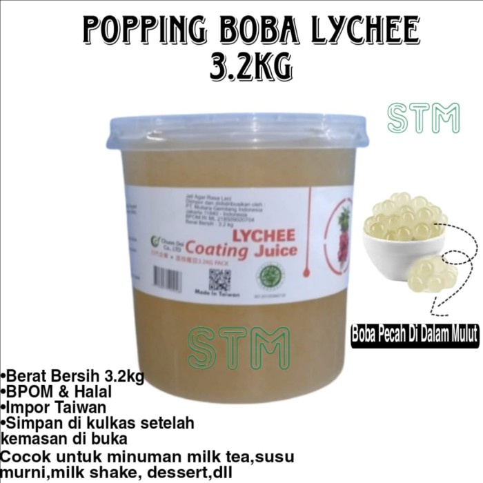 

Popping boba 3.2kg (lychee)