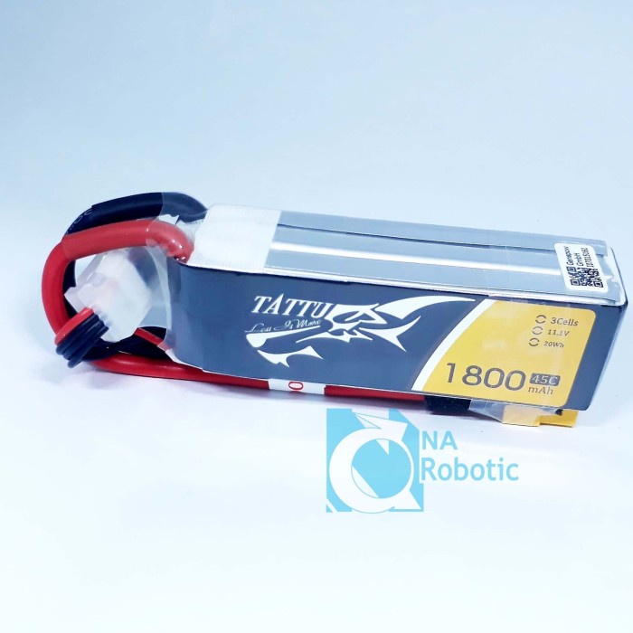 Baterai Lipo Tattu 1800mAh 3S 45C XT60 11.1V