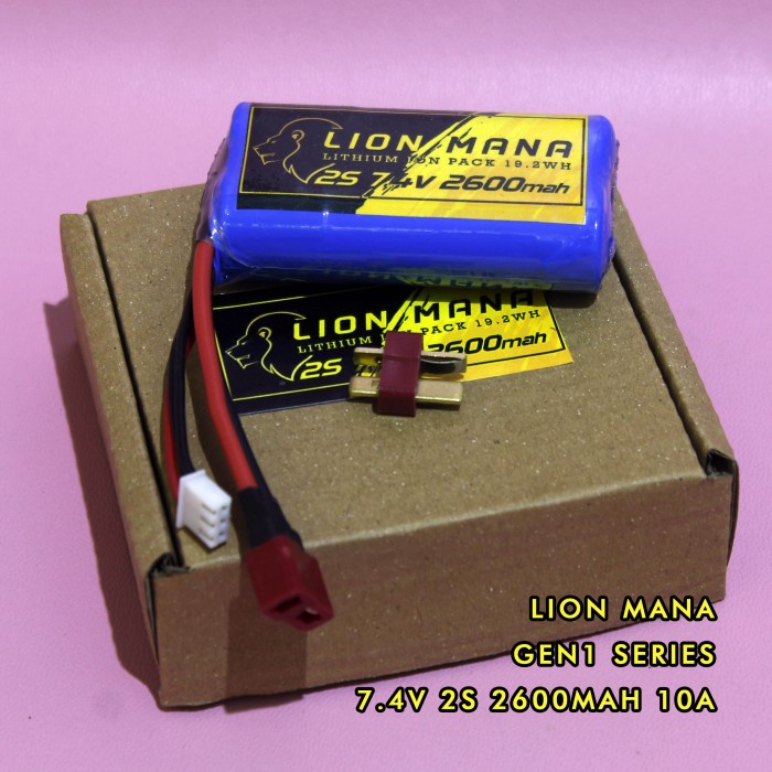 battery rc wpl mn liion li-ion 2s 7,4 volt 2600mah alternatif lipo 2s