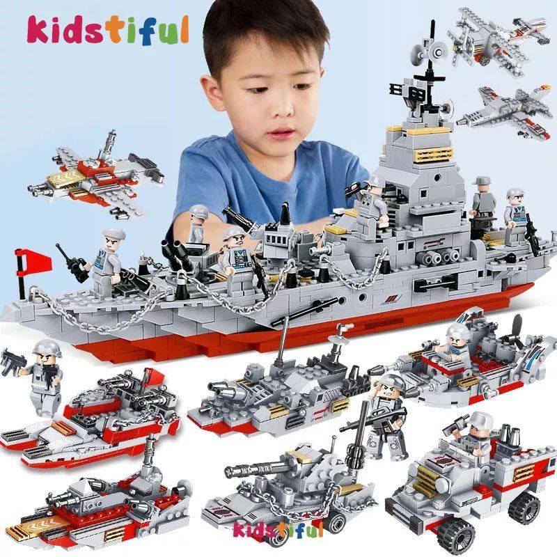 JOFESTORE88 X FerenHongXia 1000PCS KAPAL INDUK MAINAN BLOCK BRICK UNTUK ANAK LAKI LAKI