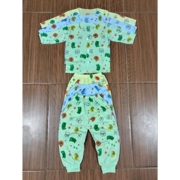 Baju bayi Motif Lengan Panjang Baju Bayi Lengan Pendek Baju Bayi Kutung 18 Pcs Dan 6 Pcs Usia 0-3 Bulan