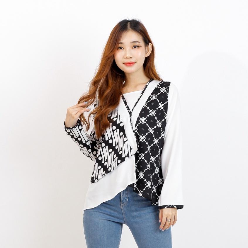 Batik Wanita - Atasan Batik Varian Putih 561