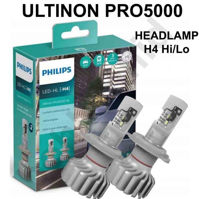 Lampu LED Philips ULTINON H4 Hi/Lo PRO5000 PRO 5000 Headlamp