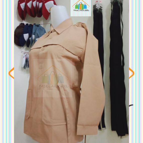 SERAGAM SEKOLAH BAJU PRAMUKA PANJANG CEWE SD/SMP/SMA