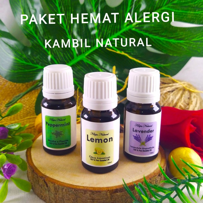 Kambil Natural Essential Oil Paket Hemat Alergi Therapeutic Grade