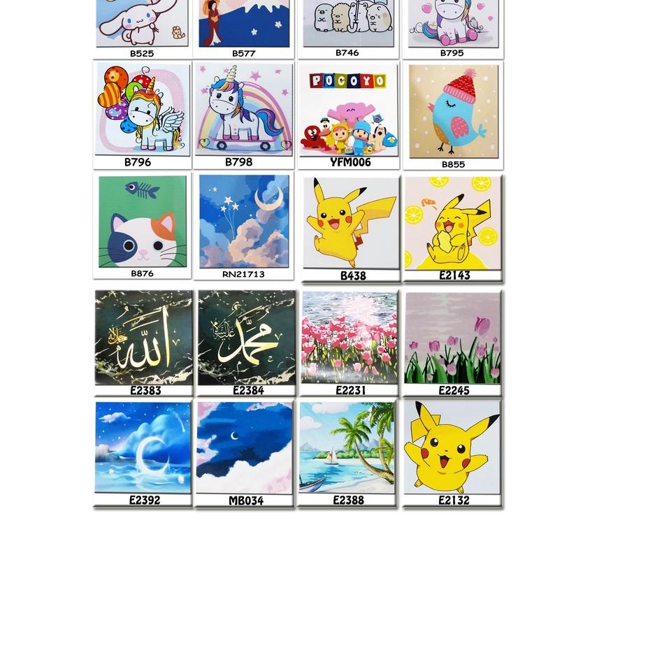 

2023 Berkah✮ SAMHEZ PAINTING BY NUMBERS 20X20 KUDA PONY CINNAMOROLL SUMIKKO UNICORN GURASI KALIGRAFI PIKACHU CAT FLYBIRD CUTE LUCU PAINT MEWARNAI PEMANDANGAN KANVAS MEWARNAI EDUKASI ANAK MURAH 231♩