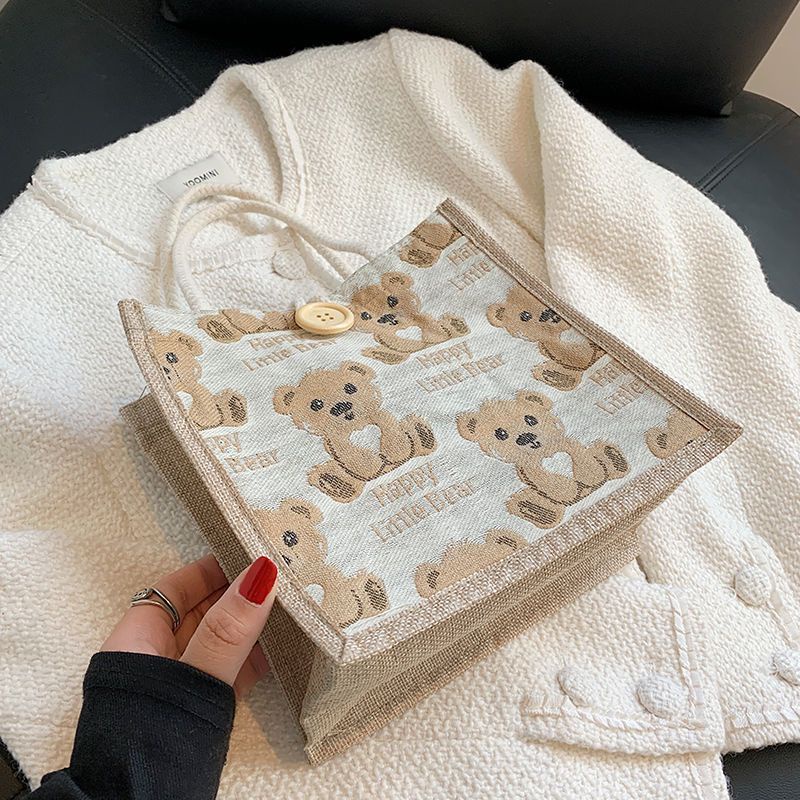 ❡✺☄Sera  Toko Linen Tas Wanita Outing Tas Tangan 2021 Net Merah Jepang Kecil Satchel Siswa Kecil Segar Tas Bahu