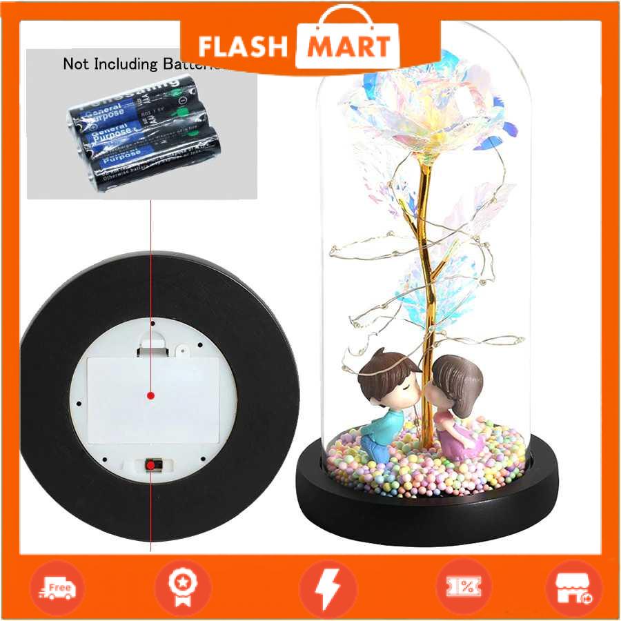 FLASHMART Lampu Meja Hias LED Galaxy Rose Kissing Kraft Colorful Light - MSFRG-A01