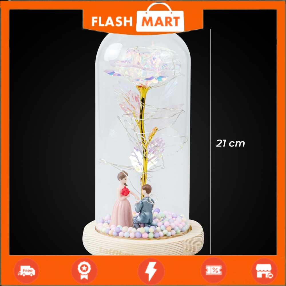 FLASHMART Lampu Meja Hias LED Galaxy Rose Eternal Colorful Light - MSFRG-003
