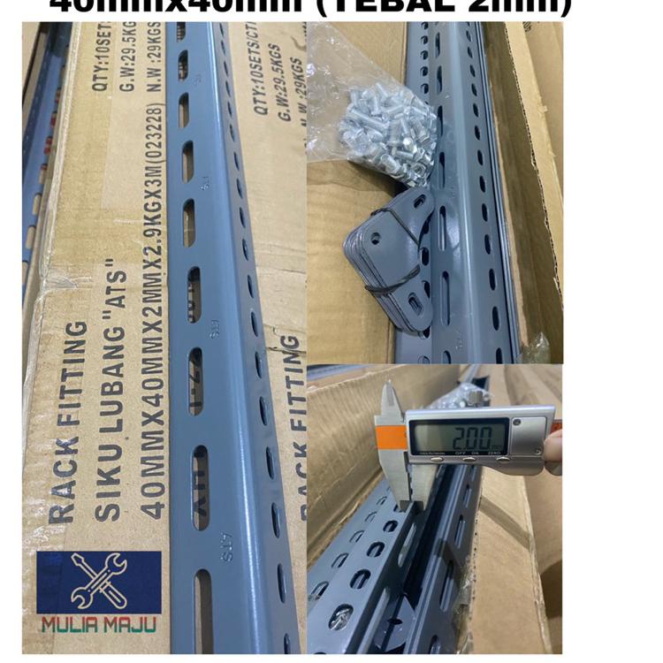 Stock banyak besi siku lubang 4x4 2mm/rak siku lubang tebal 2mili ATS ( PABRIK)panjang 3meter l best