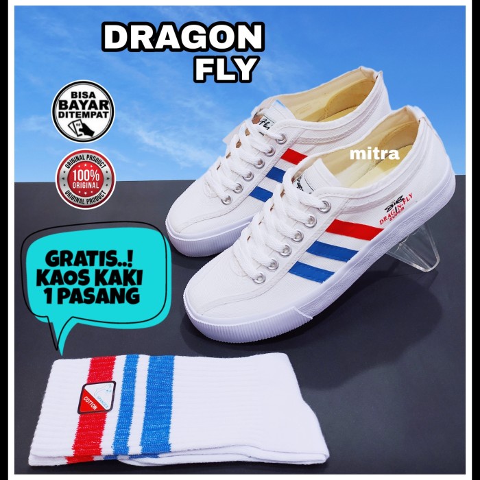 Terlaris Sepatu Capung Dragonfly Ori Falcon Putih Sepatu Pria Murah + K Kaki