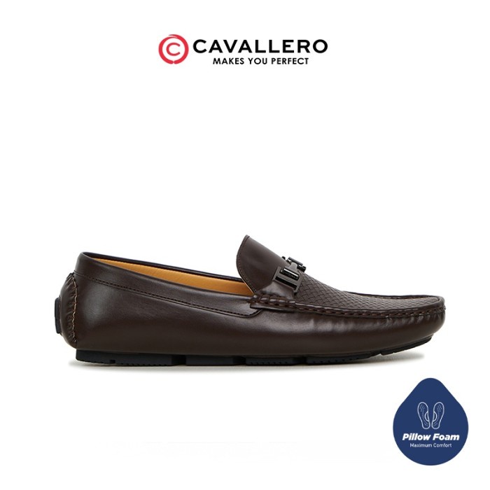 Terlaris Sepatu Pria Casual Loafers Cavallero Marino 2 Coklat