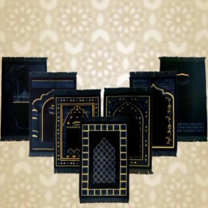 Sajadah Turkey Tebal Hitam / Sajadah Turki Hitam / Sajadah Besar Hitam