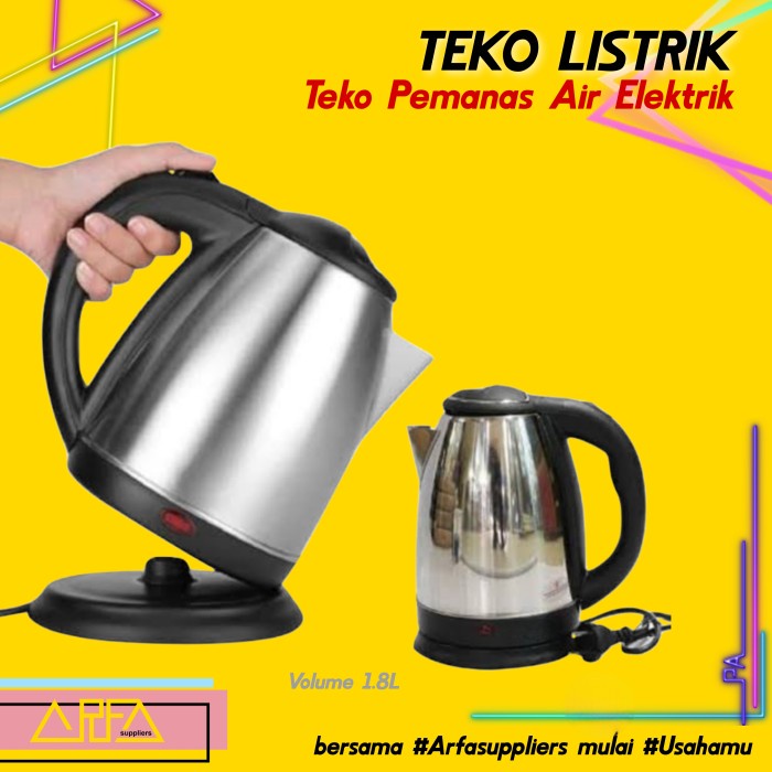 teko listrik  Teko Listrik Pemanas Air Elektrik 1.8 Liter(I0Q8) teko air best seller teko listrik pl