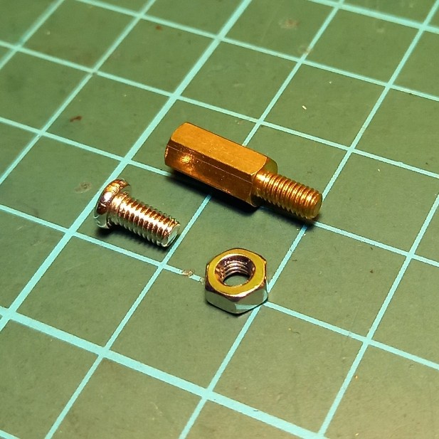 spacer pcb kuningan tinggi 10 mm 1 cm lobang baut 3mm
