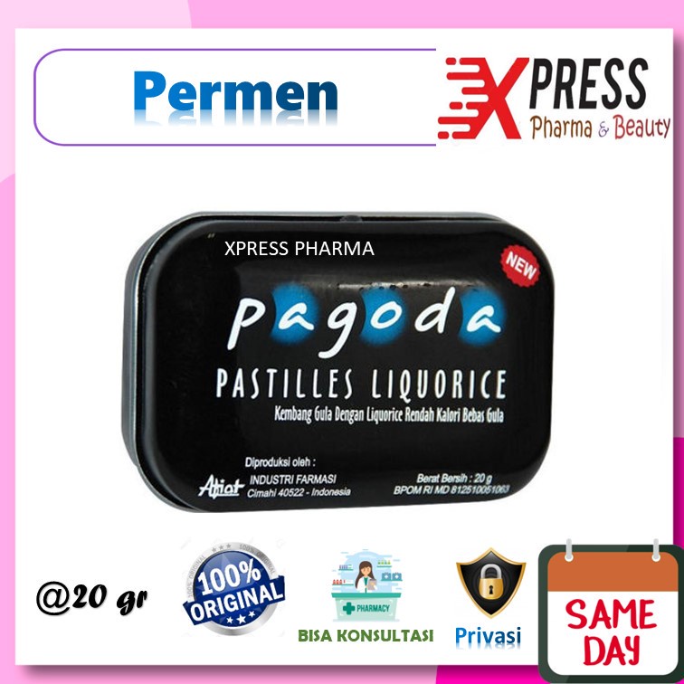 

⚡XPRESS⚡ Besar 20 g Pagoda LIQUORICE Permen Pelega Tenggorokan Likores Likuores