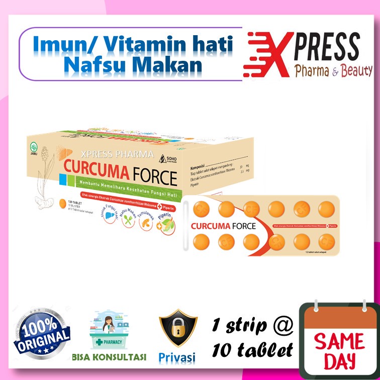 XPRESS  CURCUMA FCT Temulawak isi 10 / 12 Tablet C / Curcuma FCT kurkuma Force Nafsu makan Penggemuk