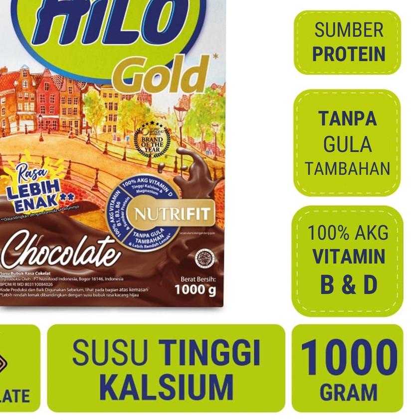 

Termurah | KI3 | HiLo Gold Chocolate 1000 gram - Susu Tinggi Kalsium Lebih Rendah Lemak