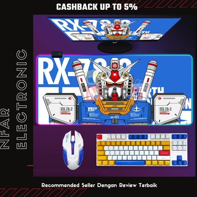 Keyboard Gaming Gundam Anime Set Mouse Mousepad Gundam Bundling Gaming