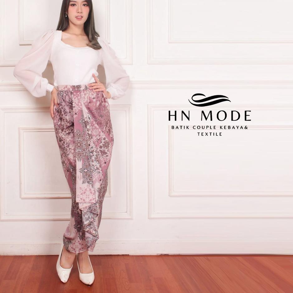 ✔ HN MODE - Rok rempel batik floral motif / Rok lilit instan siap pakai / Rok kebaya