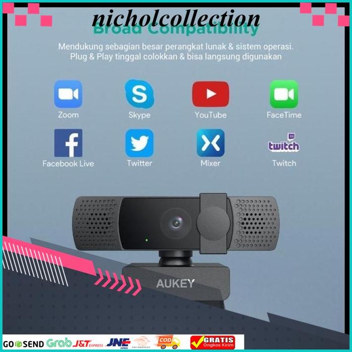 AUKEY WEBCAM PC-LM7 OVERVIEW FULL HD VIDEO 1080P - 500906 BEST PRODUK