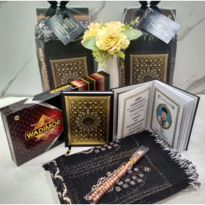 hampers sarung wadimor/souvenir mengenang 40 hari almarhum/100 harian/ 1 tahun mengenang/buku yasin 