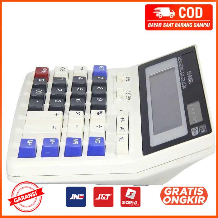Kalkulator 12 Digit Dual Power Solar Baterry Office Tools DS200ML