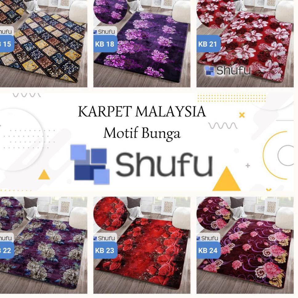 Murah Banget kodek9K4w Karpet Malaysia Jumbo 270 x 190 cm | Motif Bunga | karpet malaysia | Karpet L