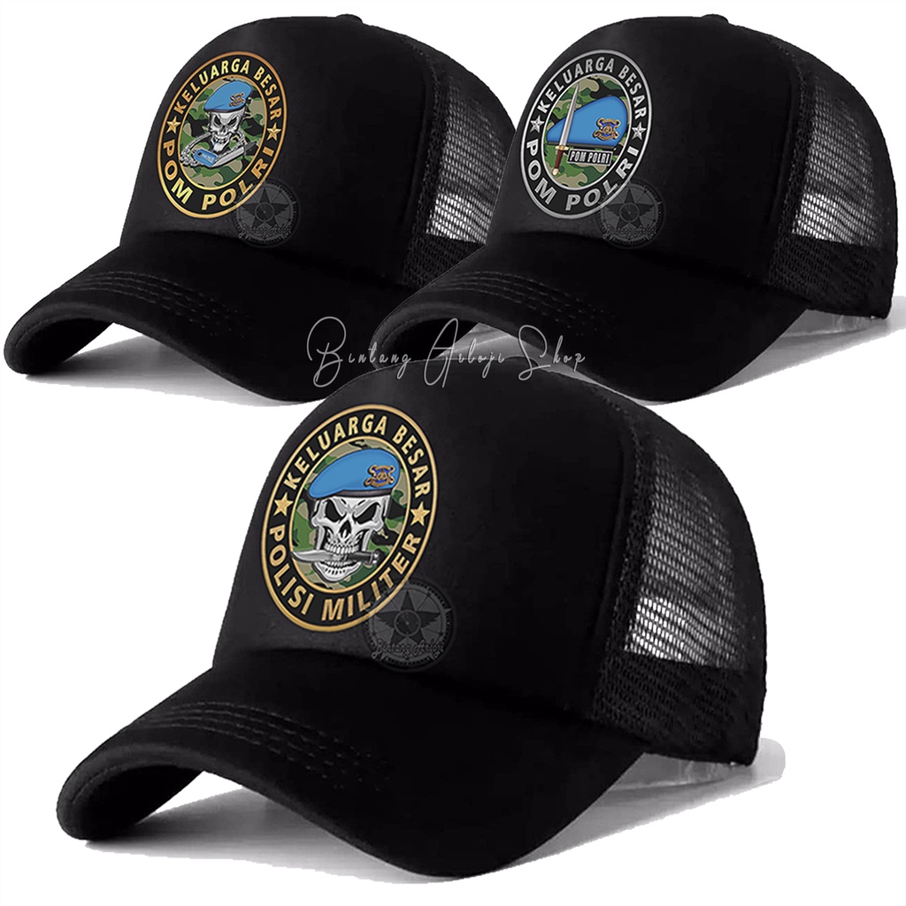 Topi Baret Keluarga Besar POM Polri Limited Edition Silver