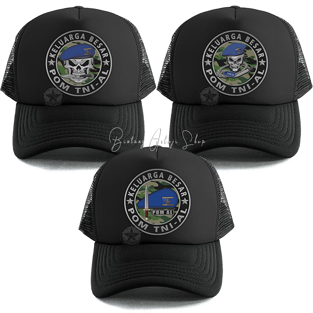 Topi Baret Keluarga Besar POM TNI-AL Limited Edition Silver