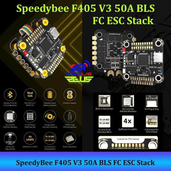 SpeedyBee F405 V3 50A BLS 3-6S FC ESC Stack with Bluetooth + WiFi