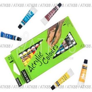 

[9HY95] Cat Acrylic Vtec 6Ml 12 warna Cat Acrilic Vtec 6ml Cat Akrilik Vtec 80