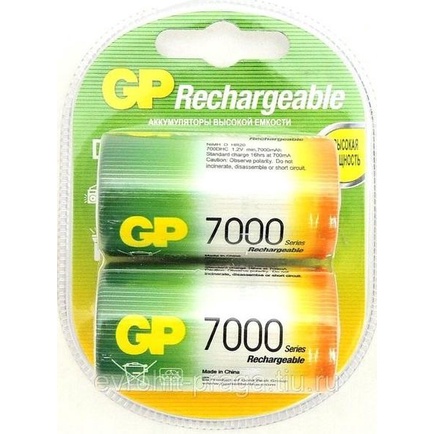 Battery GP Recharge Size D 7000MAH Baterai Cas Isi Ulang Ukuran Besar