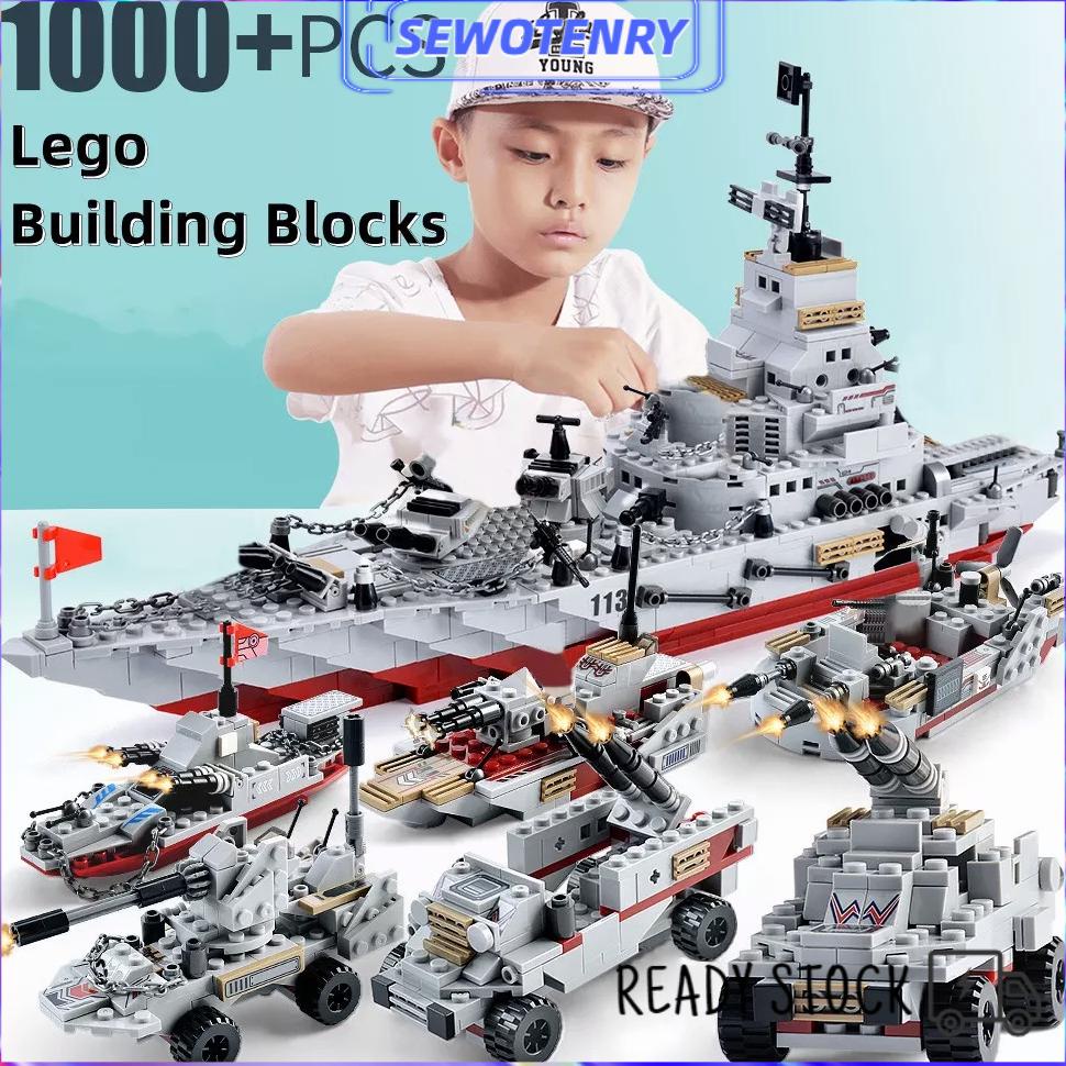 Promo Habis CodMainan Blok 1000Pcs Kapal Penjelajah Brick Set Mainan Anak Laki Laki