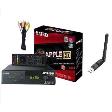 Set Top Box - Matrix apple merah - lengkap dengan dongle