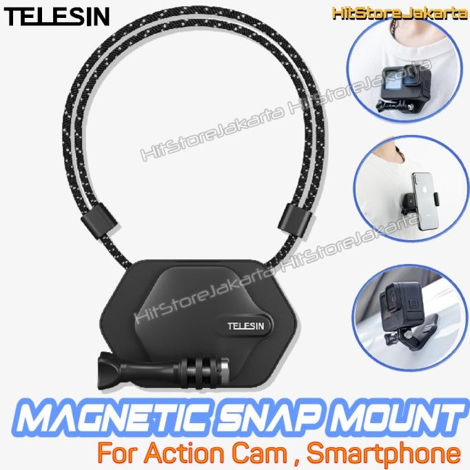 Telesin Magnetic Snap Mount GoPro Action Cam Magnetic Pendant Bracket