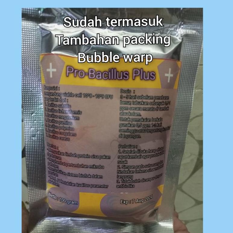 [KODE 99S8O] Probiotik bacillus plus 100 gram / probiotik kolam bioflok / probiotik / bakteri starte