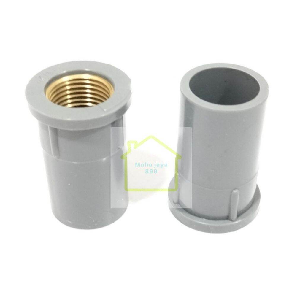 Sok drat dalam 1/2 inch Pvc Drat Brass Pipa air