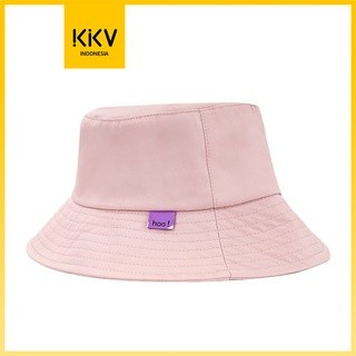 Topi Pria KKV Ohgo Topi Bucket Hat Simple Polos Pria Wanita Korea Style - pink(V7Q5) topi pria origi