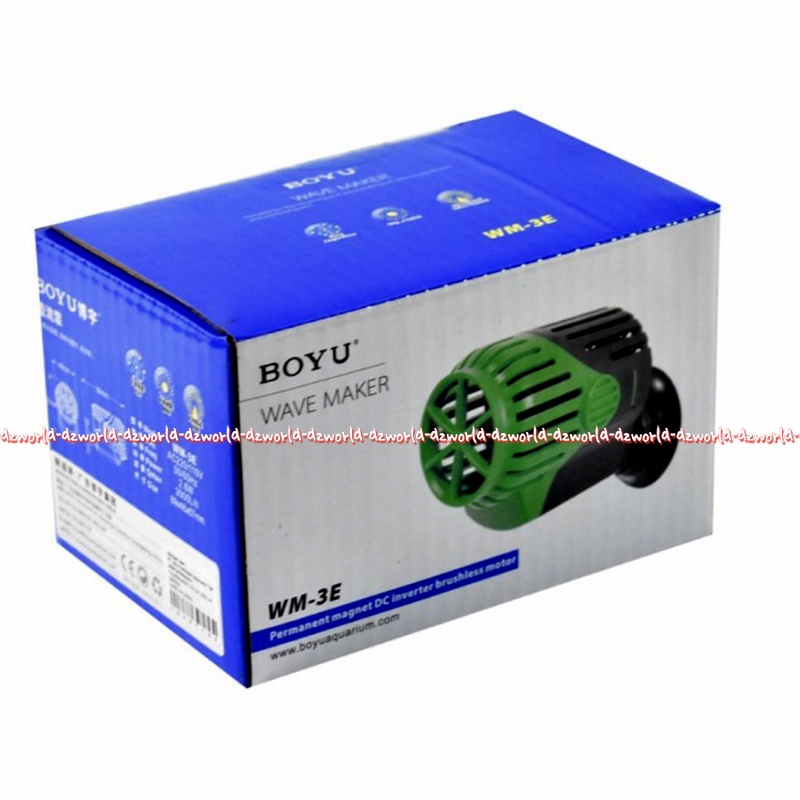 Boyu Wave Maker Wm-3E 3000H Mesin Pembuat Gelombang Aquarium Untuk Ikan Habitat Air Laut