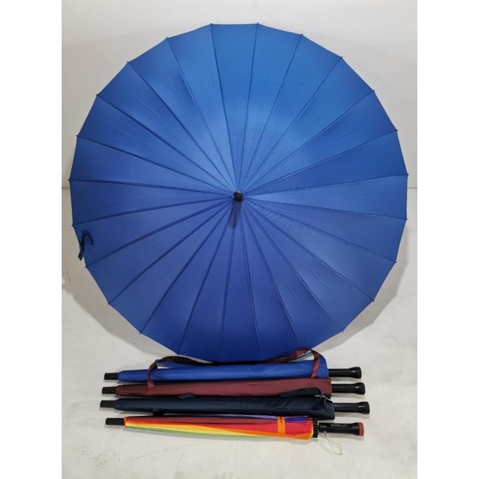 Payung Golf 24 jari Polos ada sarung kualitas Premium