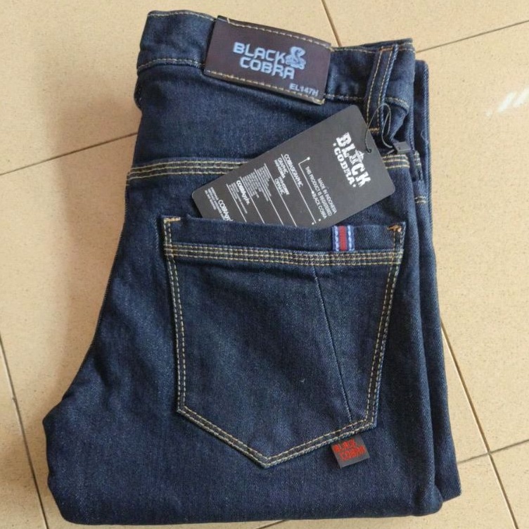 CELANA JEANS GARMENT PANJANG BLACK COBRA PRIA/CELANA DISTRO PANJANG PREMIUM