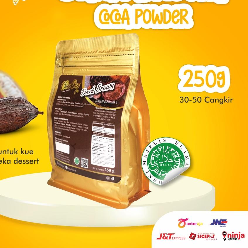 

Limited | TD4 | Coklat Bubuk Murni 250g Chocolazo Dark Brown - Premium Cocoa Powder - Pure Dark Chocolate Tanpa Gula