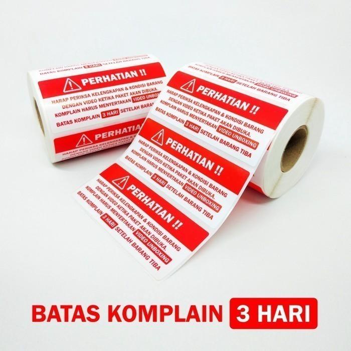 

Terlaris Sticker Label Perhatian Video Unboxing 8,5 X 3,5 Cm (1 Roll/ 500 Pcs)