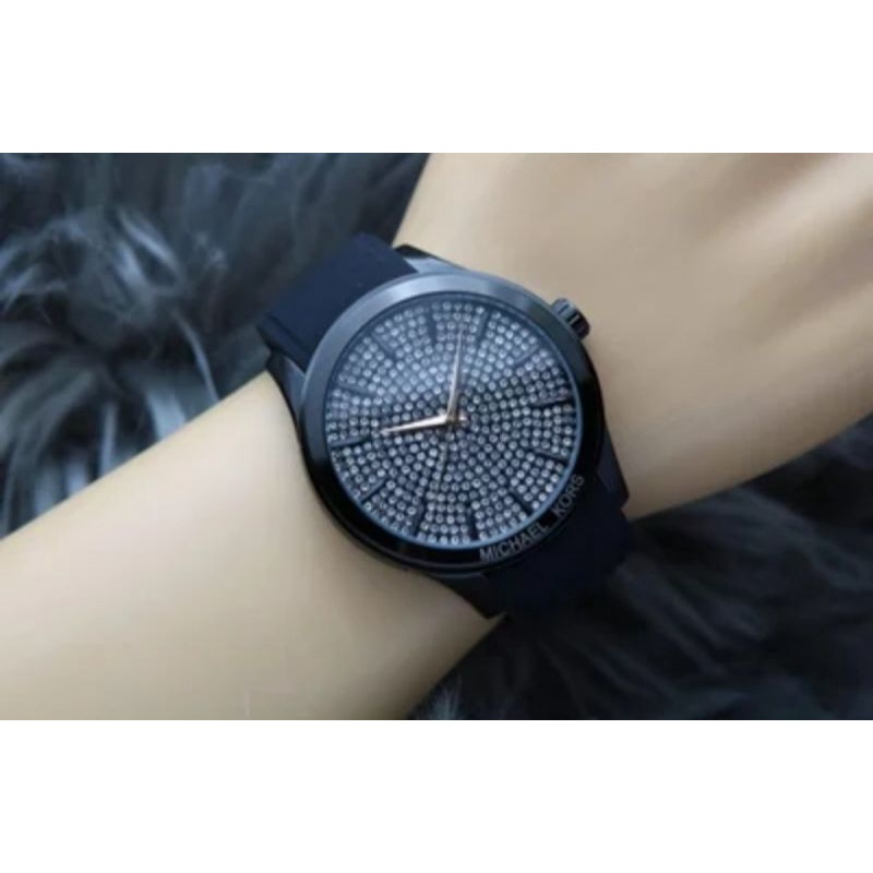 JAM TANGAN WANITA MICHAEL KORS RUBBER DIAMOND PREMIUM DIAMETER 4 CM JAM TANGAN FASHION MK