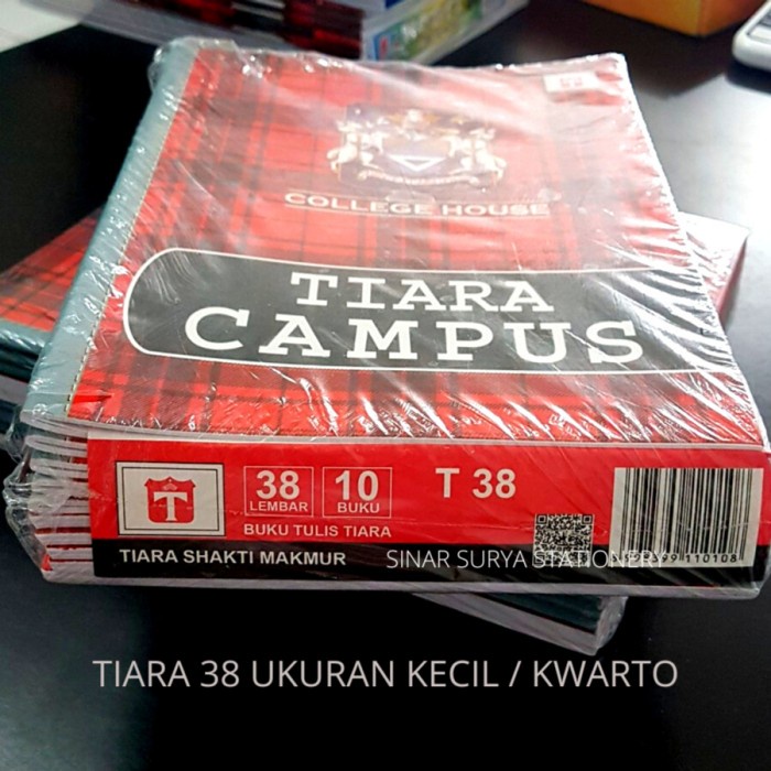 

TERMURAH Buku Tulis Tiara Campus Kecil 38 Lembar (per Pak) /BUKU TULIS SEKOLAH/BUKU TULIS SIDU/BUKU