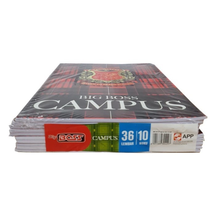 

TERLARIS Buku Tulis Big Boss Campus Maxi 36 Lembar per Pack 10 Buku /BUKU TULIS SEKOLAH/BUKU TULIS