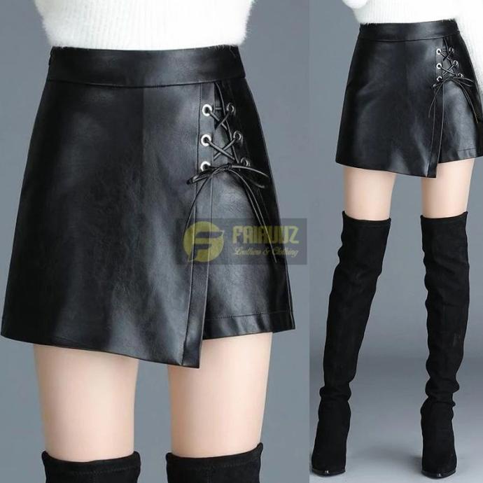 Celana Pendek Wanita Rok Celana Celana Rok Rok Mini Kulit Semi Model G