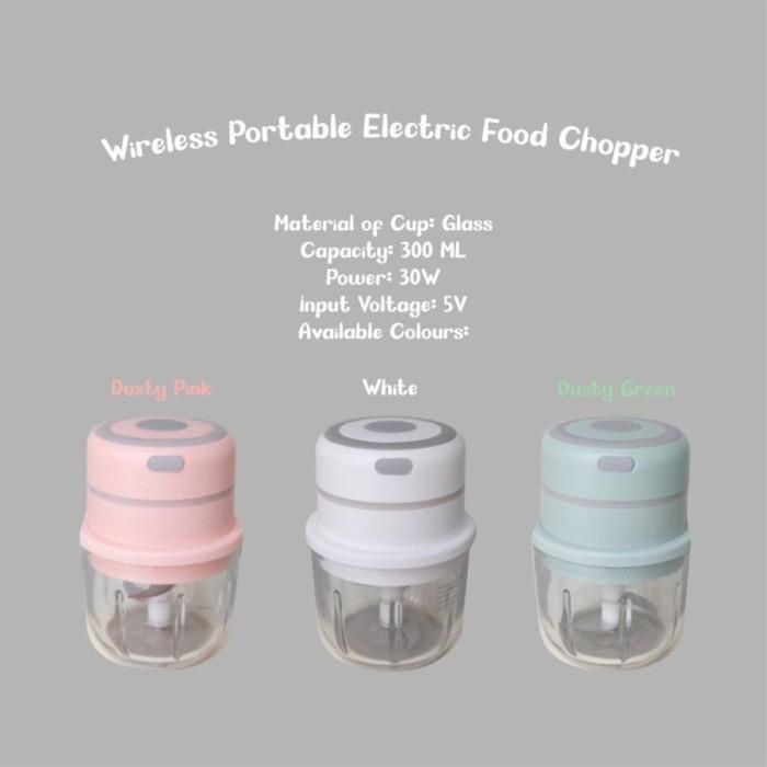 Mini Electric Food Chopper Glass 300Ml Mini Blender Kaca