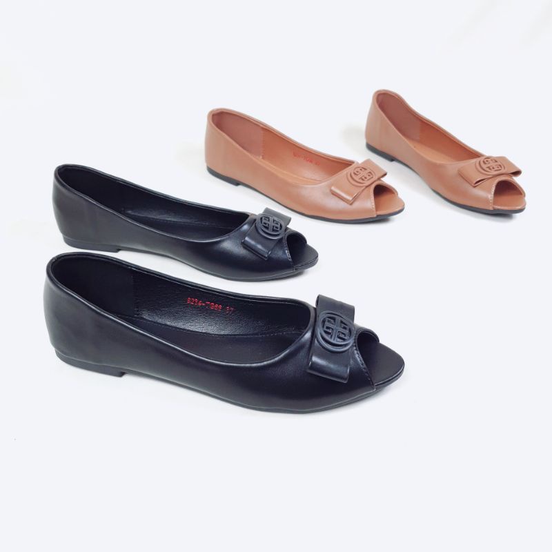 Norvid Flatshoes slip on ujung terbuka